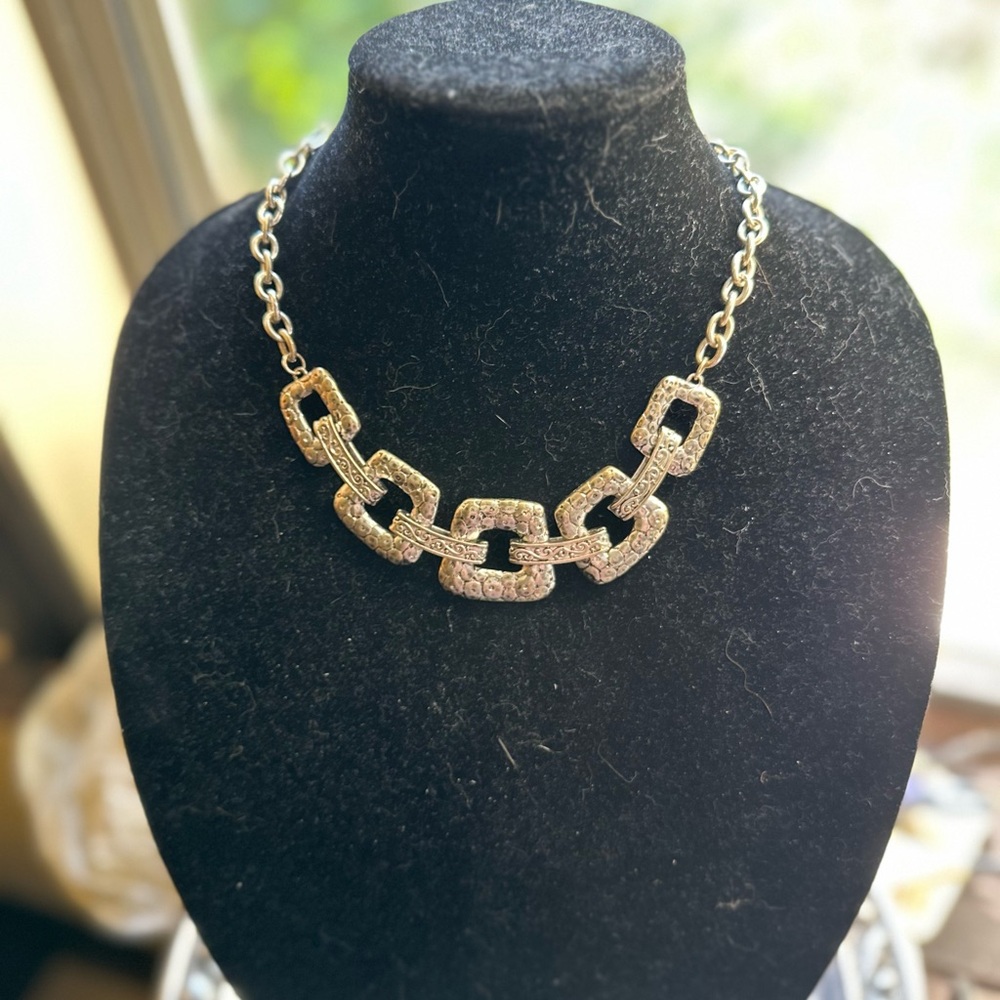 Gold Geometric Crystal Necklace